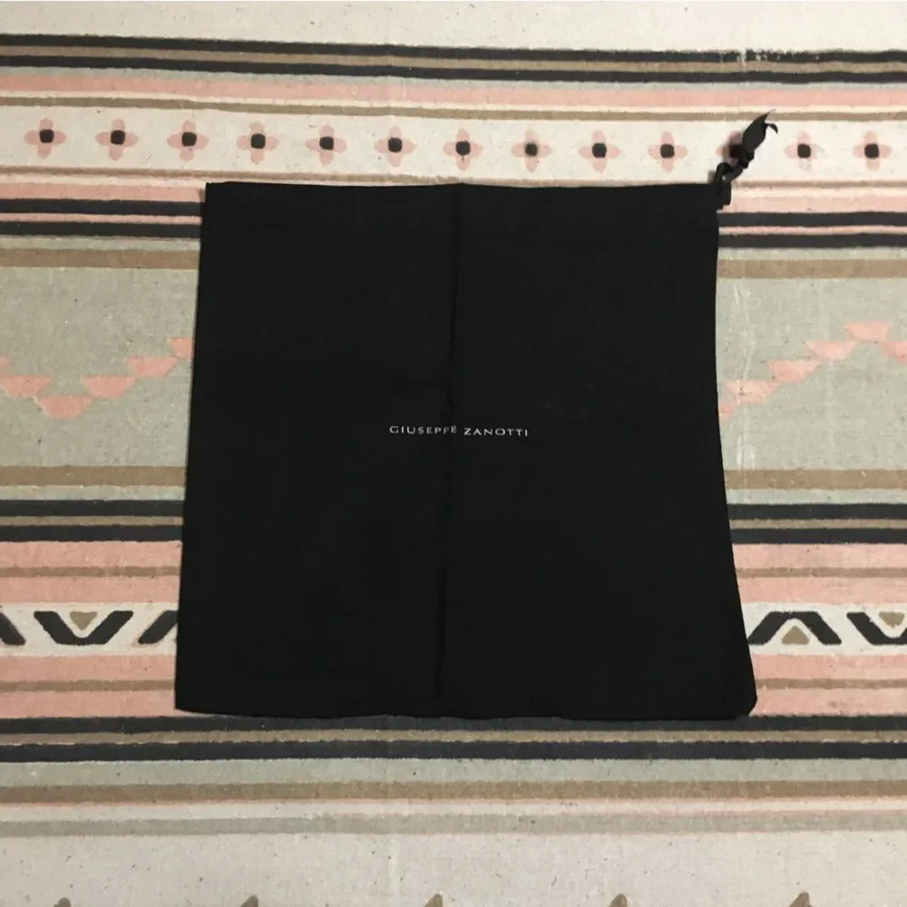Giuseppe Zanotti black drawstring dustbag new
